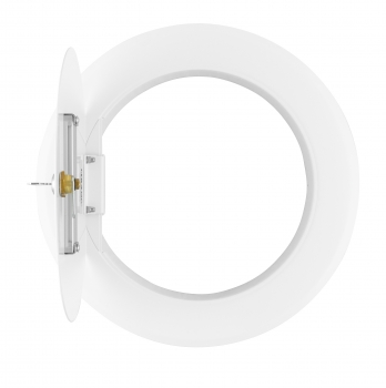 Laundry chute door round, Ø 300, white, RAL9016 with handl and looking band
